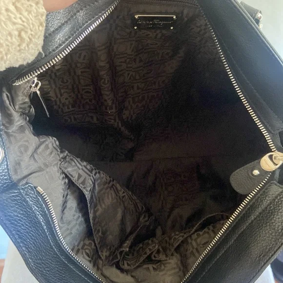 Salvatore Ferragamo Pebbled Leather Satchel/Crossbody - Picture 3 of 11